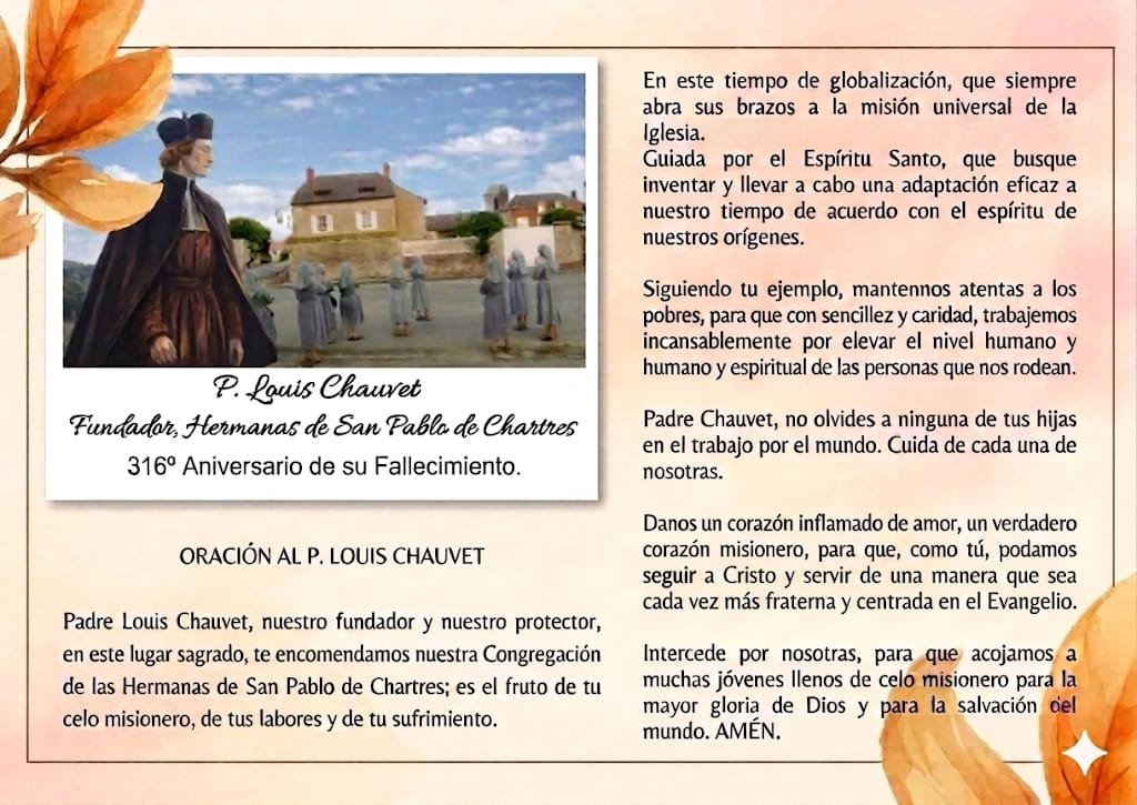 Oración al P. Louis Chauvet